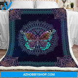 Fantastic Butterflies Mandala Blanket Gift For Butterfly Lovers Birthday Gift Home Decor Bedding Couch Sofa Soft and Comfy Cozy