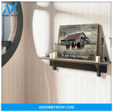 Farm and Angus Cows Canvas I Am The Storm Wall Art Decor