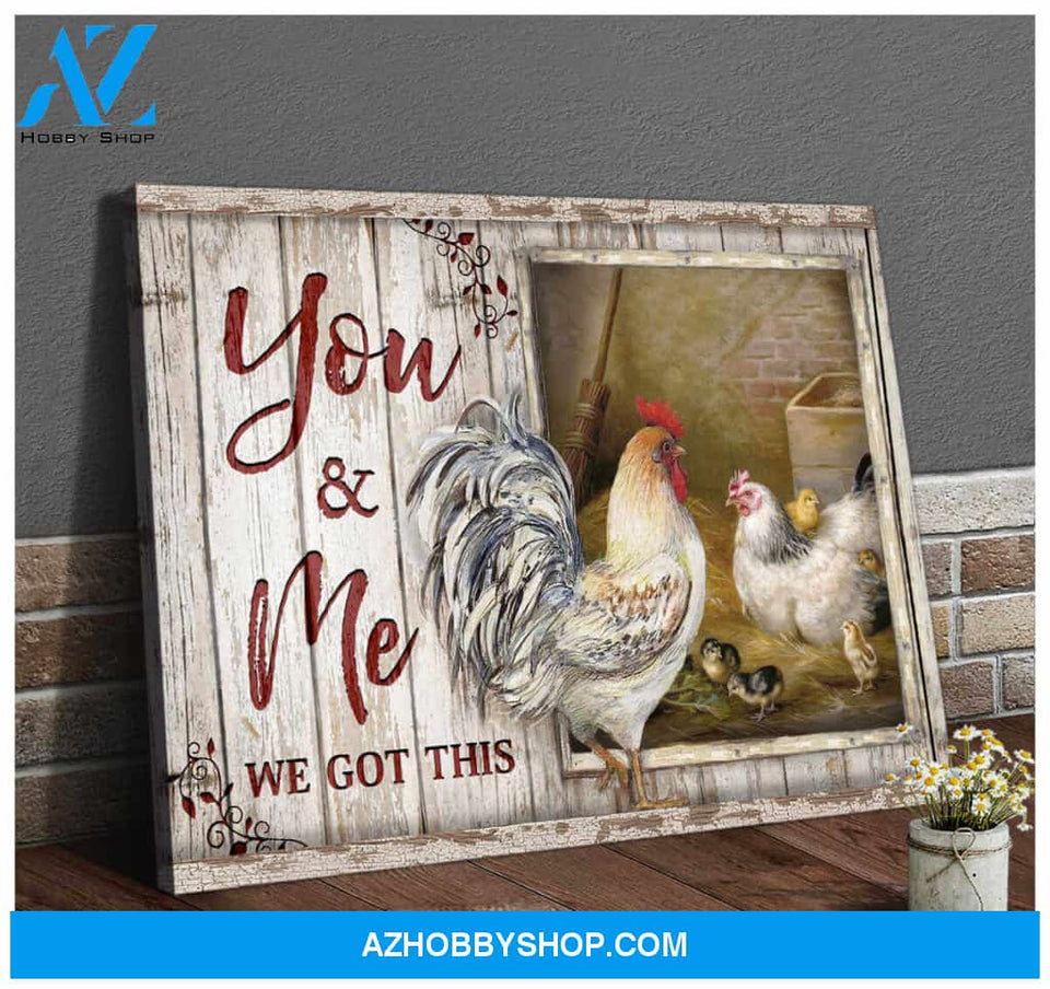 Farm and Chicken Canvas You and Me Wall Art Decor