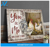Farm and Chicken Canvas You and Me Wall Art Decor