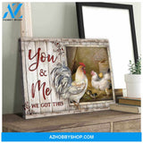 Farm and Chicken Canvas You and Me Wall Art Decor