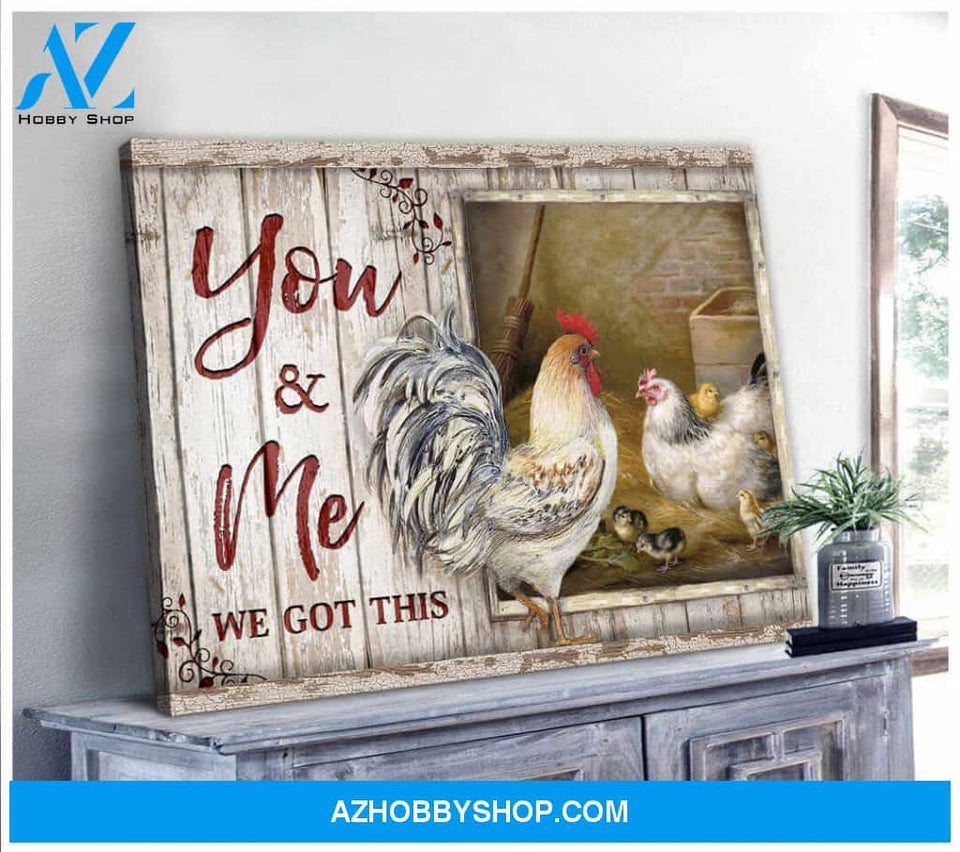 Farm and Chicken Canvas You and Me Wall Art Decor