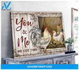 Farm and Chicken Canvas You and Me Wall Art Decor
