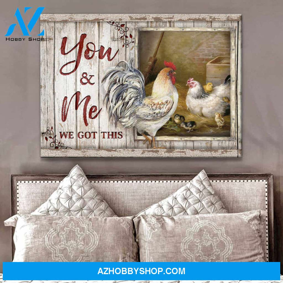 Farm and Chicken Canvas You and Me Wall Art Decor