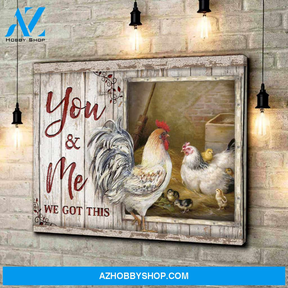 Farm and Chicken Canvas You and Me Wall Art Decor