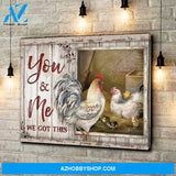 Farm and Chicken Canvas You and Me Wall Art Decor