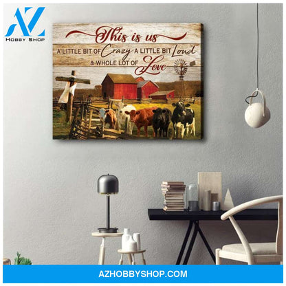 Farm and Cow This is us Canvas And Poster, Wall Decor Visual Art