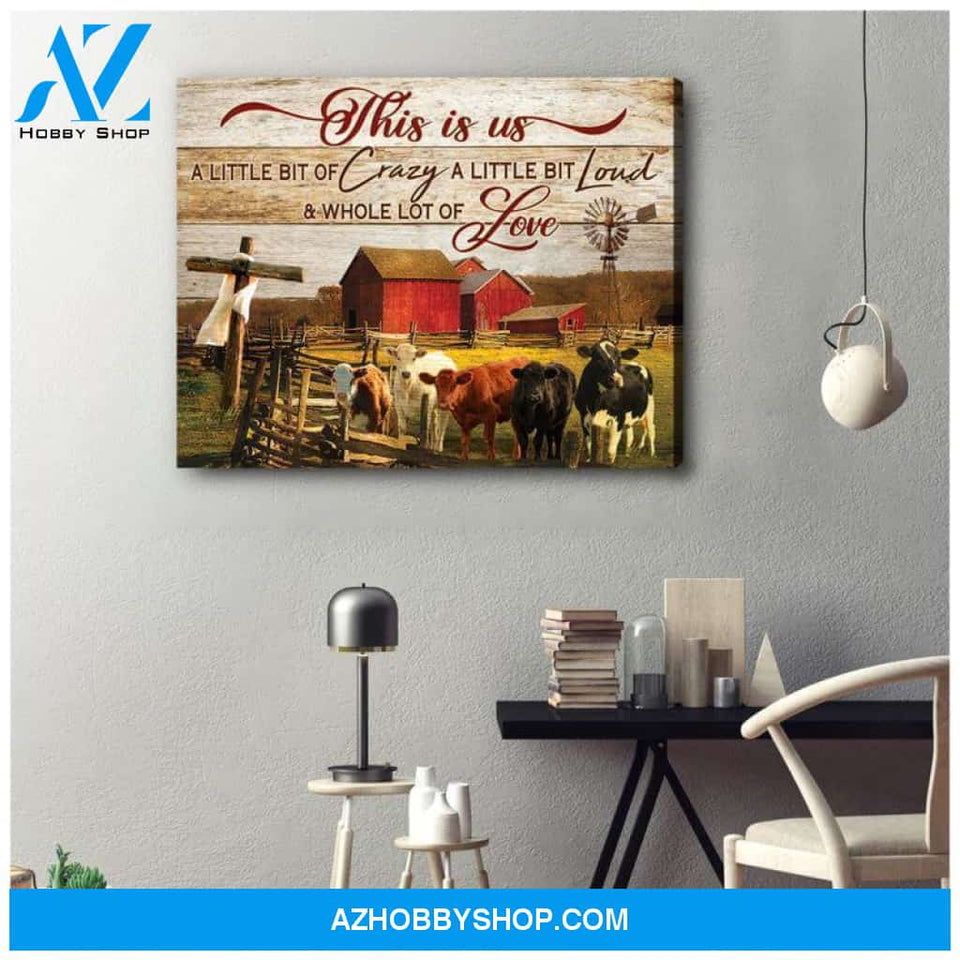 Farm and Cow This is us Canvas And Poster, Wall Decor Visual Art