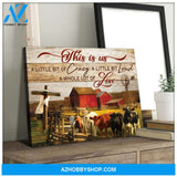 Farm and Cow This is us Canvas And Poster, Wall Decor Visual Art
