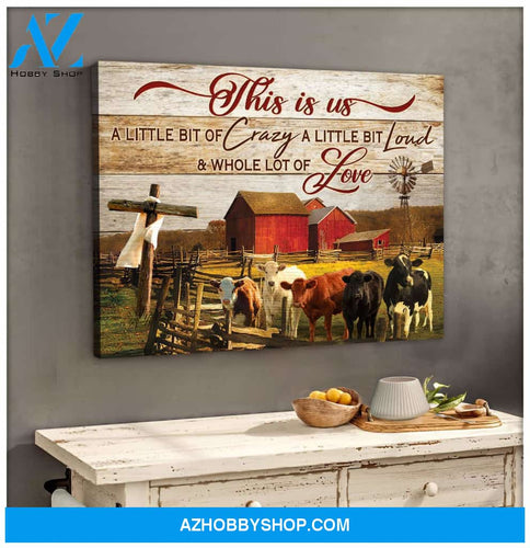 Farm and Cow This is us Canvas And Poster, Wall Decor Visual Art