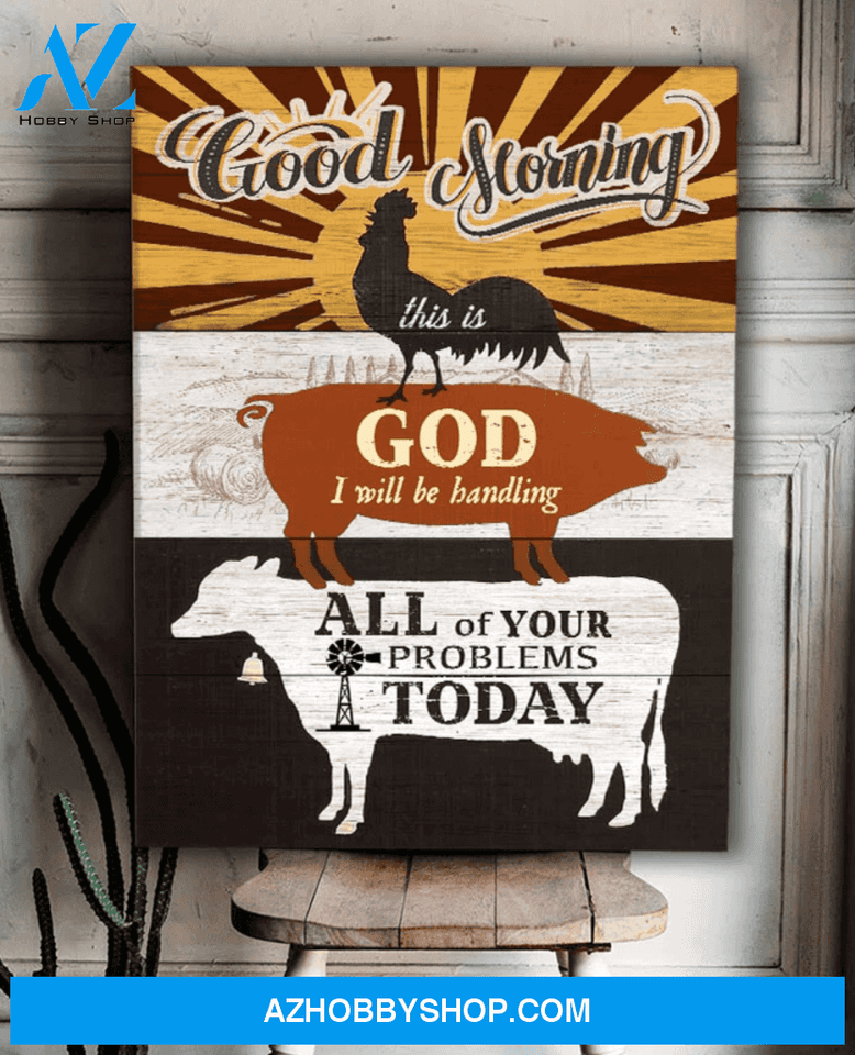 Farm Animal Premium Canvas Wall Art, Wall Decor Visual Art