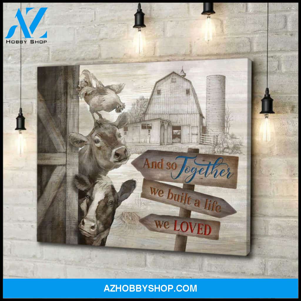 Farm Animals Wall Art Decor, For Cow Lovers Cavnas