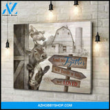 Farm Animals Wall Art Decor, For Cow Lovers Cavnas