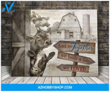 Farm Animals Wall Art Decor, For Cow Lovers Cavnas