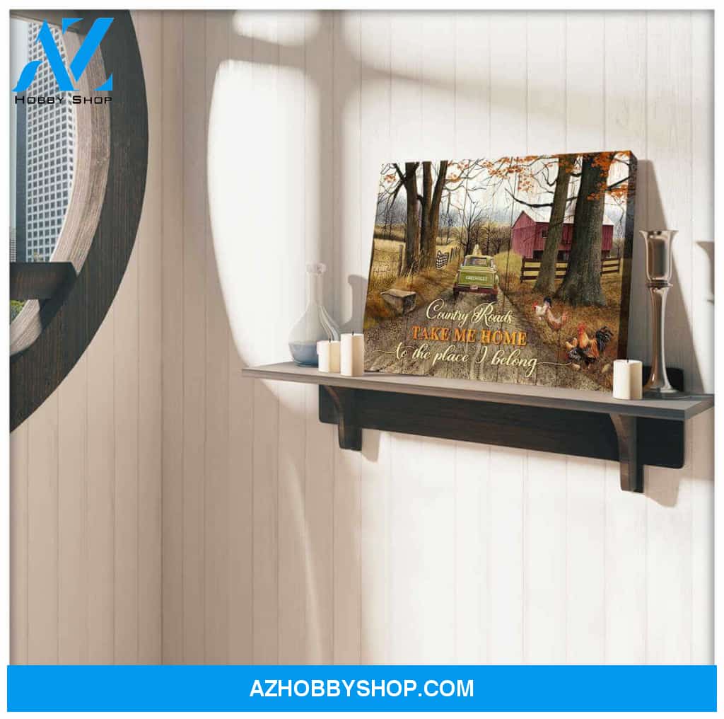 Farm Canvas Country Roads Wall Art Decor Motivation