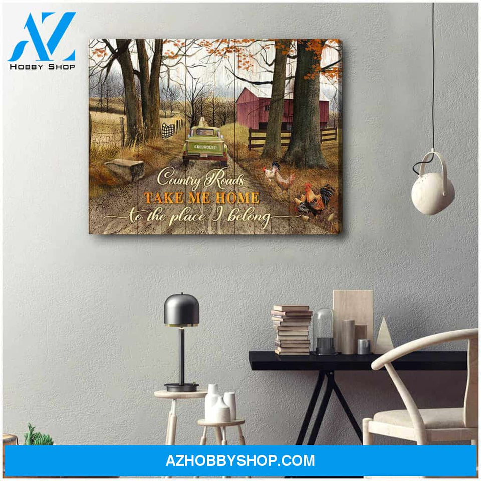 Farm Canvas Country Roads Wall Art Decor Motivation