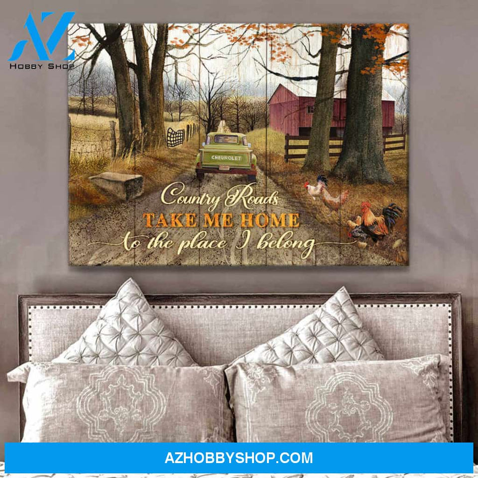 Farm Canvas Country Roads Wall Art Decor Motivation