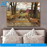 Farm Canvas Country Roads Wall Art Decor Motivation
