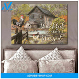 Farm Canvas Thankful Grateful Blessed Wall Art Decor