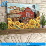 Farm Farmhouse Always stay humble and kind Canvas Wall Art Decor