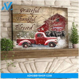 Farm Farmhouse Angus Cows Grateful Thankful Blessed Canvas Wall Art Decor