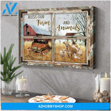 Farm Farmhouse Canvas Bless our farm and animals Wall Art Decor