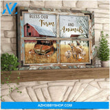 Farm Farmhouse Canvas Bless our farm and animals Wall Art Decor