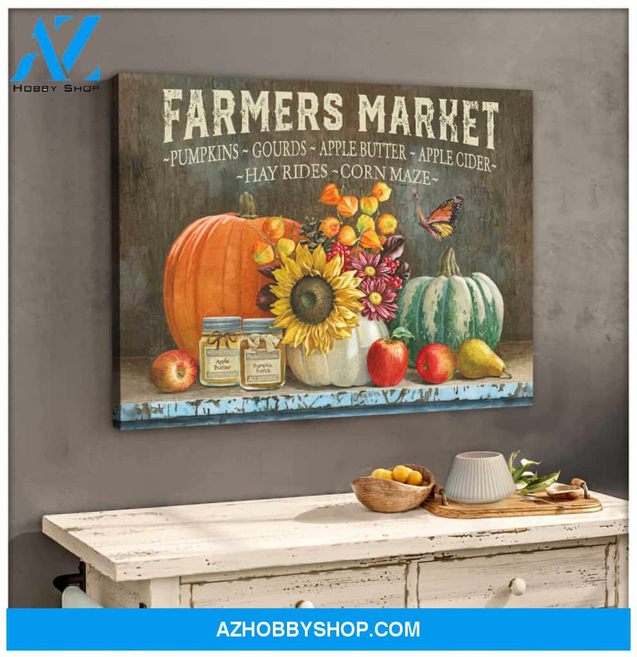 Farm Farmhouse Canvas Farmers Market Wall Art Decor