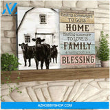 Farm Farmhouse Angus Cows Canvas Having both is a blessing Wall Art Decor, Gifts For Cow Lovers