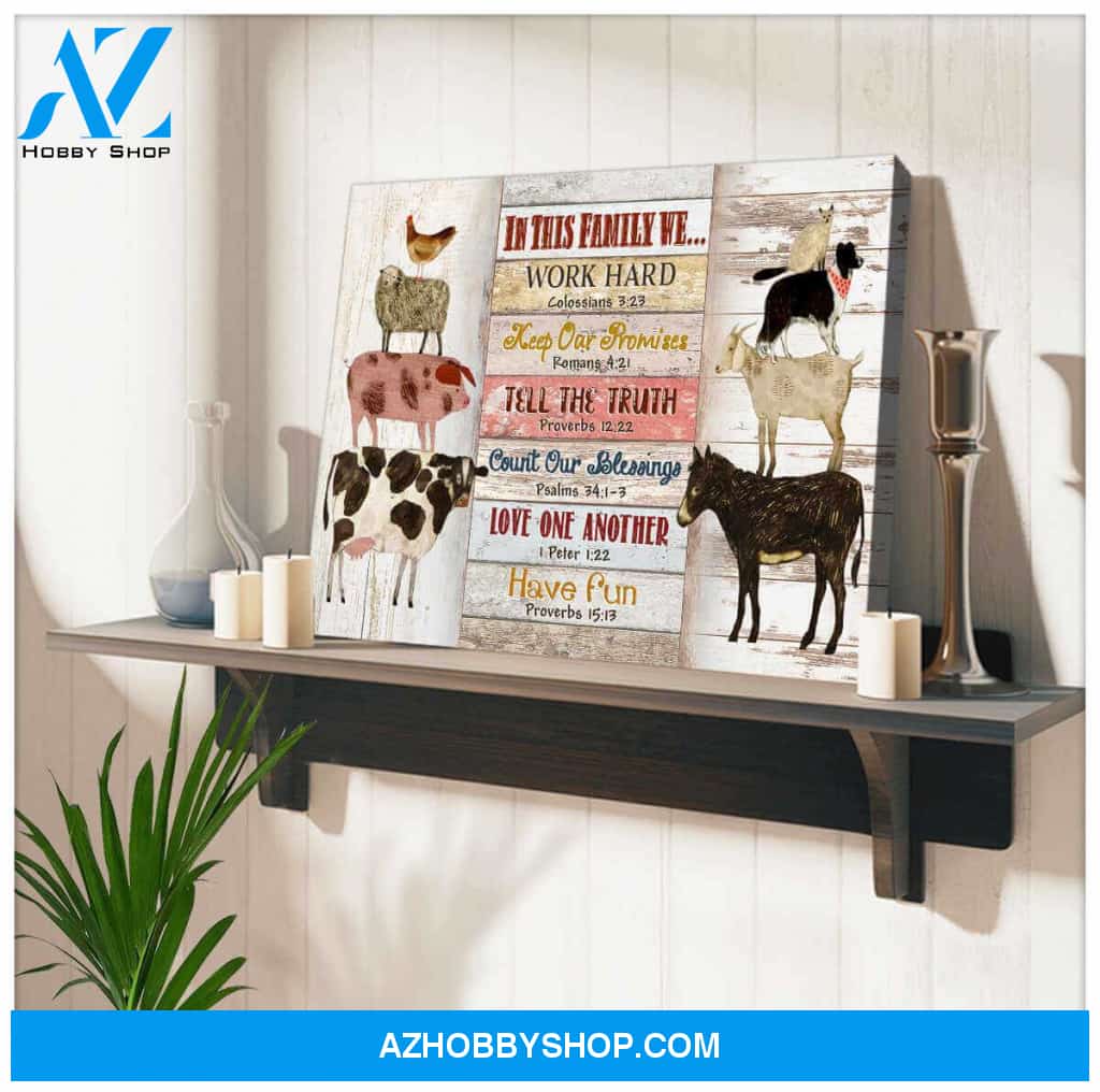 Farm Farmhouse Canvas In this Family Wall Art Decor