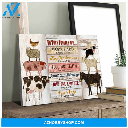 Farm Farmhouse Canvas In this Family Wall Art Decor