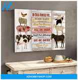 Farm Farmhouse Canvas In this Family Wall Art Decor