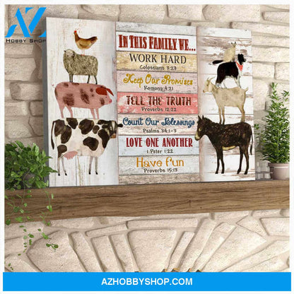 Farm Farmhouse Canvas In this Family Wall Art Decor