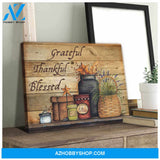 Farm Farmhouse Canvas Thankful Grateful Blessed AT Wall Art Decor