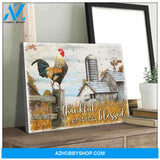 Farm Farmhouse Canvas Thankful Grateful Blessed Wall Art Decor