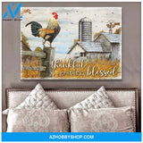 Farm Farmhouse Canvas Thankful Grateful Blessed Wall Art Decor