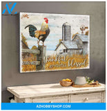 Farm Farmhouse Canvas Thankful Grateful Blessed Wall Art Decor