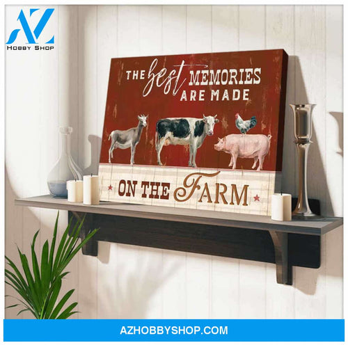 Farm Farmhouse Canvas The best memories are made on the farm Wall Art Decor