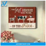Farm Farmhouse Canvas The best memories are made on the farm Wall Art Decor