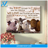 Farm Farmhouse Canvas The best things in life Wall Art Decor