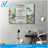 Farm Farmhouse Canvas We only get one life So live it Wall Art Decor