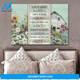 Farm Farmhouse Canvas We only get one life So live it Wall Art Decor