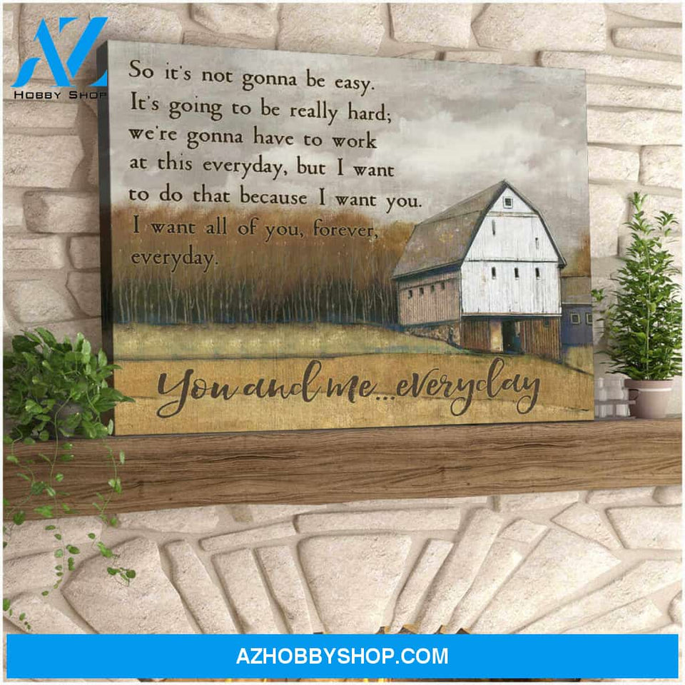 Farm Farmhouse Canvas You and me Everyday Wall Art Decor
