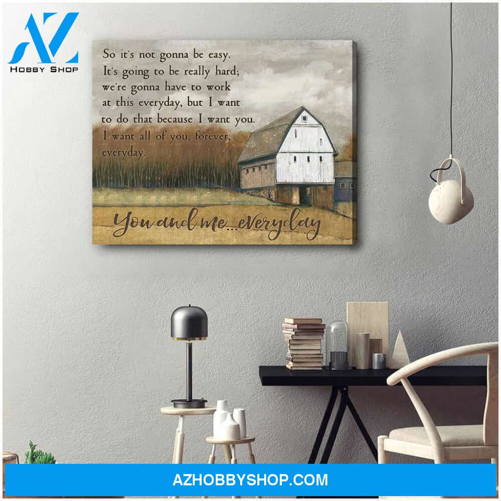 Farm Farmhouse Canvas You and me Everyday Wall Art Decor