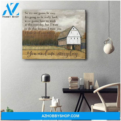 Farm Farmhouse Canvas You and me Everyday Wall Art Decor