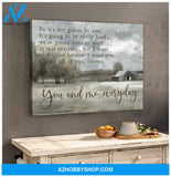 Farm Farmhouse Canvas You And Me Everyday Wall Art Decor, Wall Decor Visual Art Gift Family