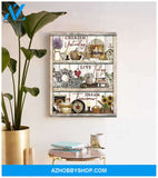 Farm Farmhouse Cherish Yesterday Live Today Dream Tomorrow Canvas Wall Art Decor