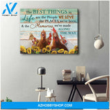 Farm Farmhouse Chicken Canvas The best things in life Wall Art Decor