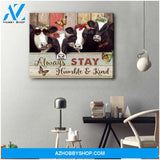 Farm Farmhouse Cow Always Stay Humble And Kind Canvas Wall Art Decor