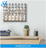 Farm Farmhouse Home Is My Happy Place Butterfly Canvas Wall Art Decor